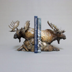 Autumn Moose Bookends